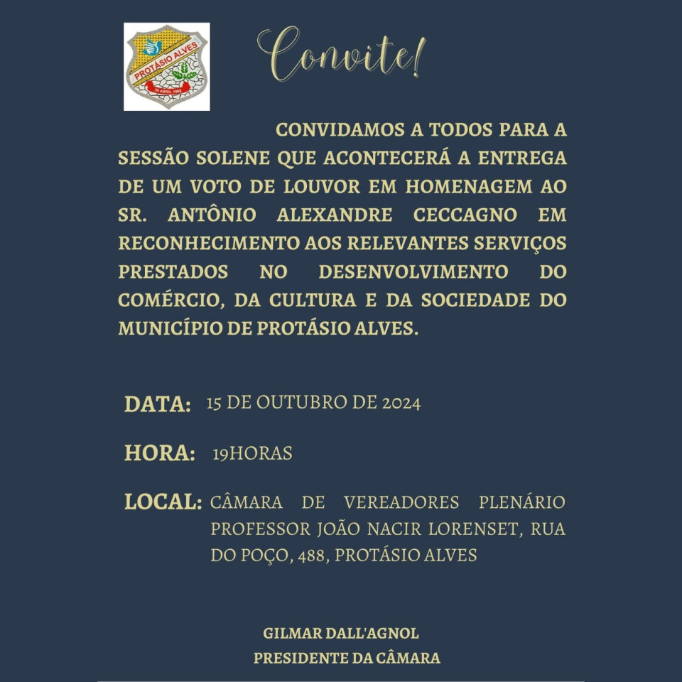 Homenage ao Sr. Antônio Alexandre Ceccagno